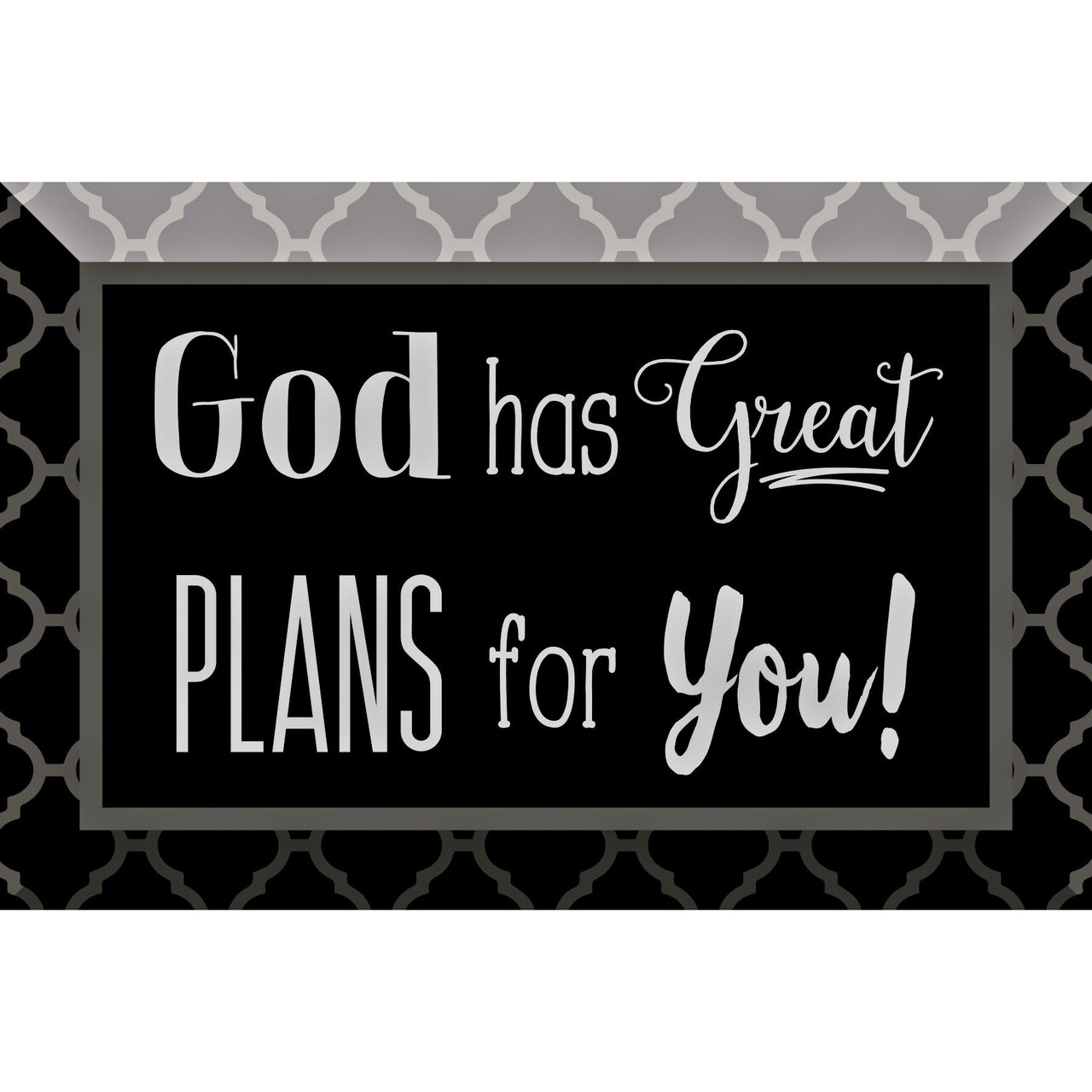 Dexsa God Has Great Plans Glass Plaque with Easel 4 inches x 6 inches